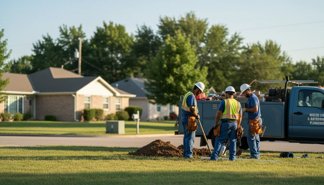 Residential water line and bathroom plumbing service in East Dublin, GA